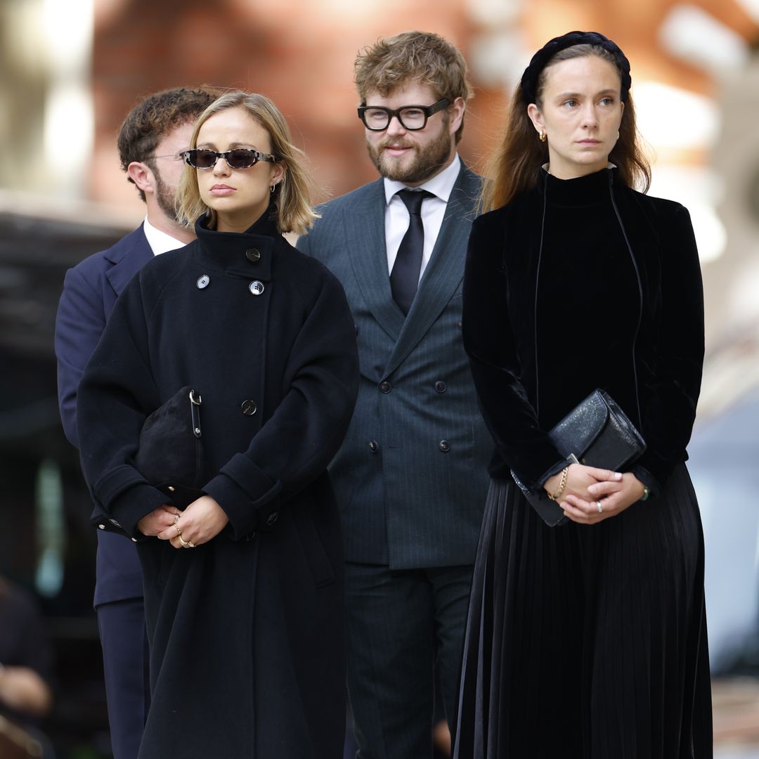 Lady Amelia and Lady Marina Windsor put on brave faces at grandmother the Duchess of Kent's private funeral rites
