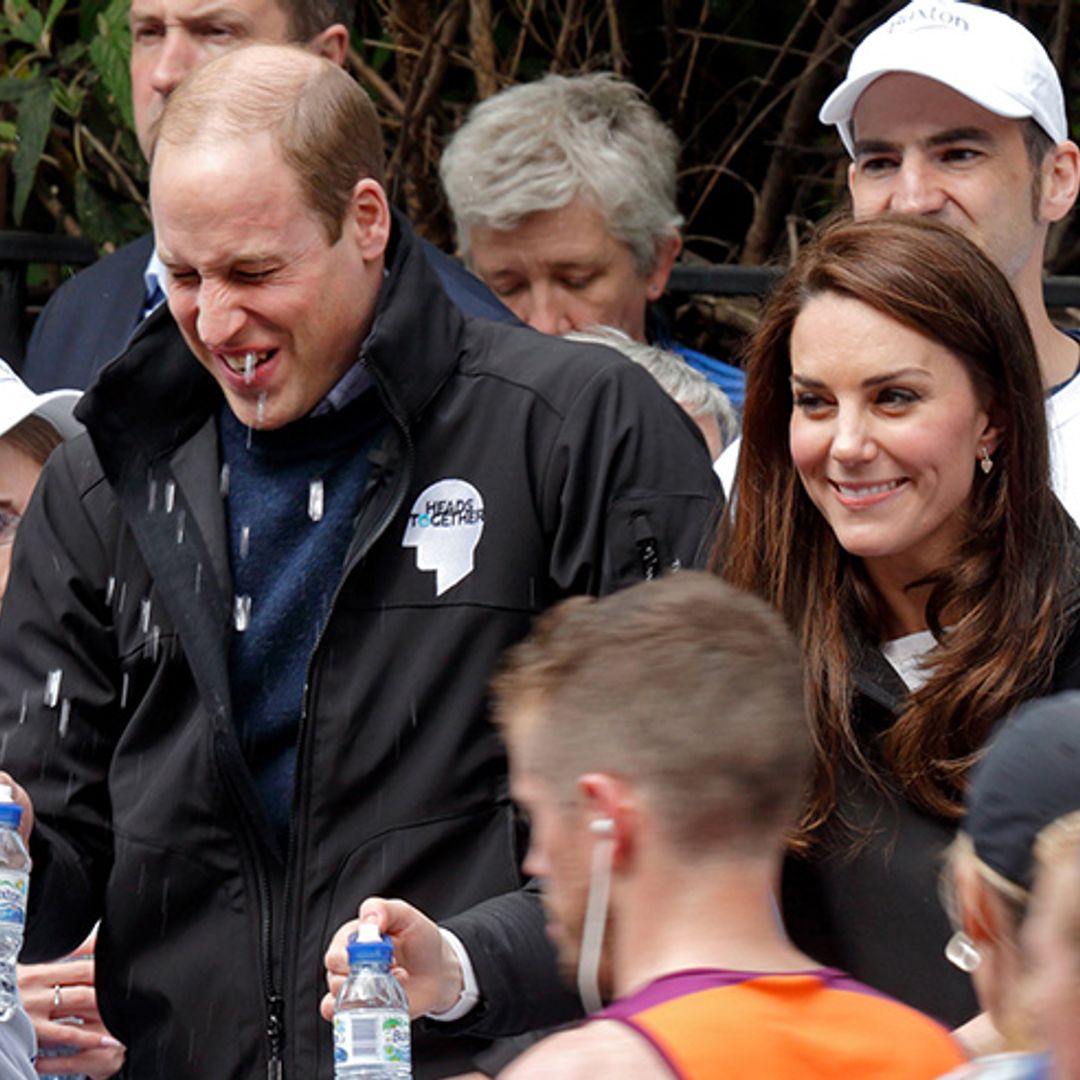 Prince William squirted with water at London Marathon – find out who did it!