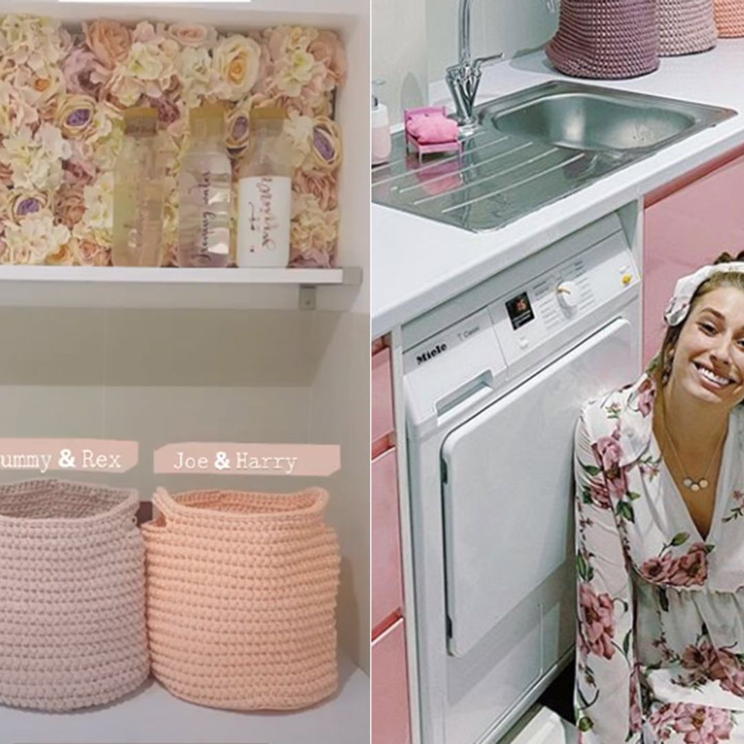 Stacey Solomon unveils millennial pink laundry room – and it's giving us life