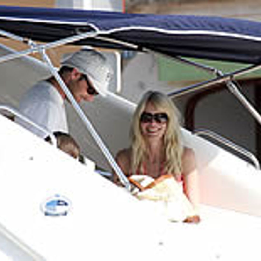 Claudia Schiffer adrift in the Majorcan sunshine