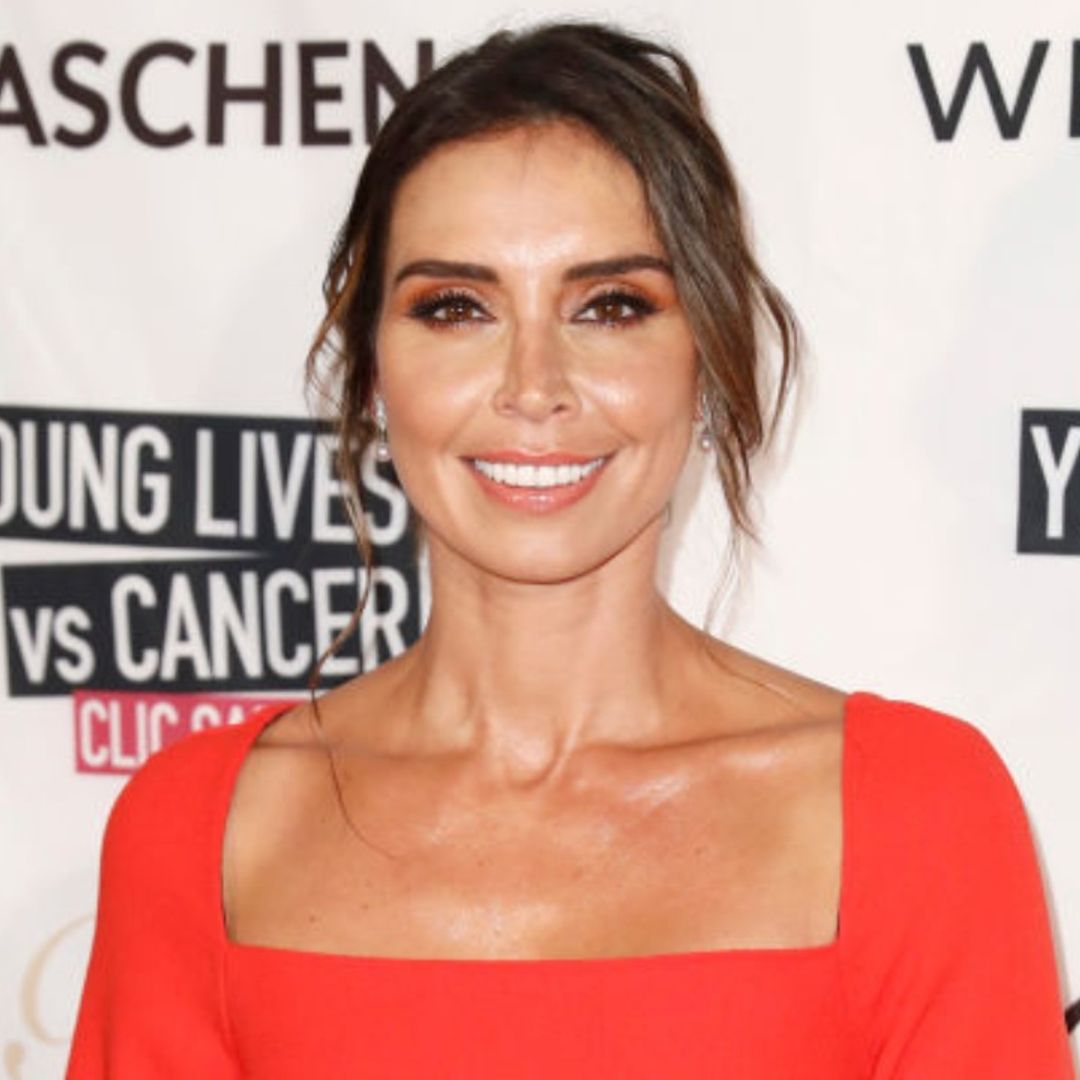 Christine Lampard's ravishing red Mango dress features the chicest print