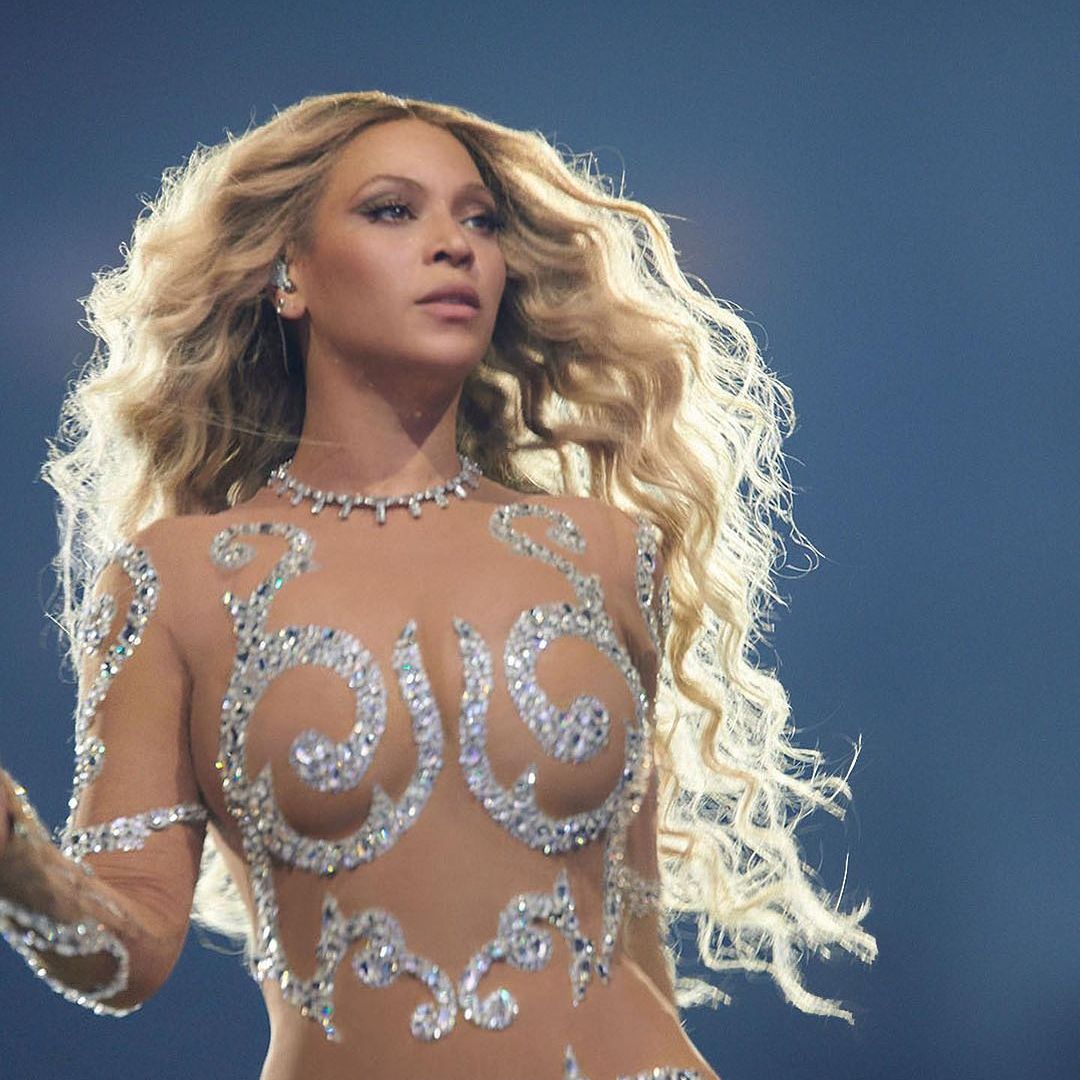 Beyonce showcases her incredible curves in a sparkly nude jumpsuit and fans are speechless
