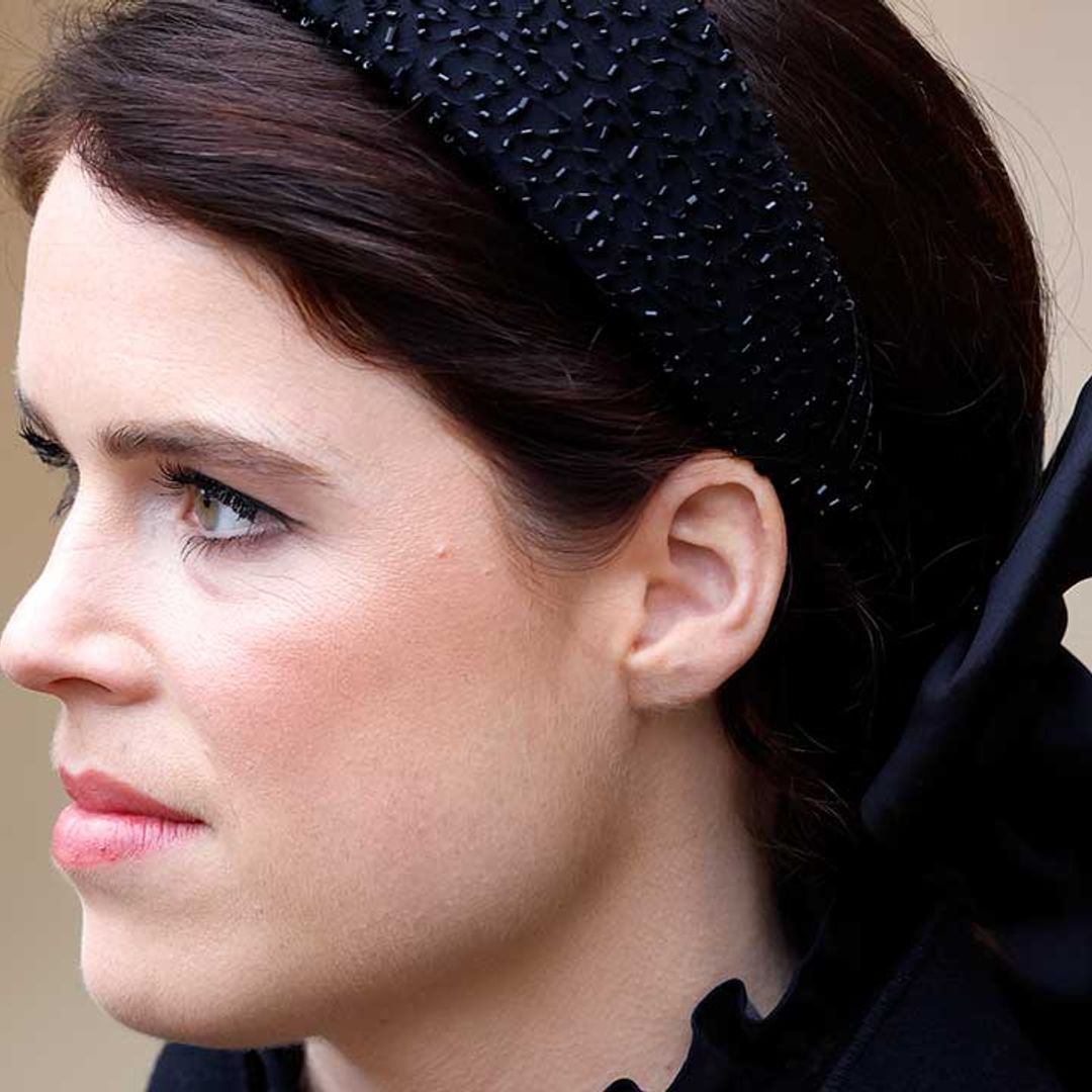 Princess Eugenie is a picture of classic beauty in gothic accessory