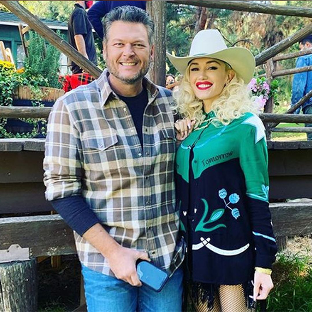 Gwen Stefani goes incognito for ranch life with husband Blake Shelton - watch