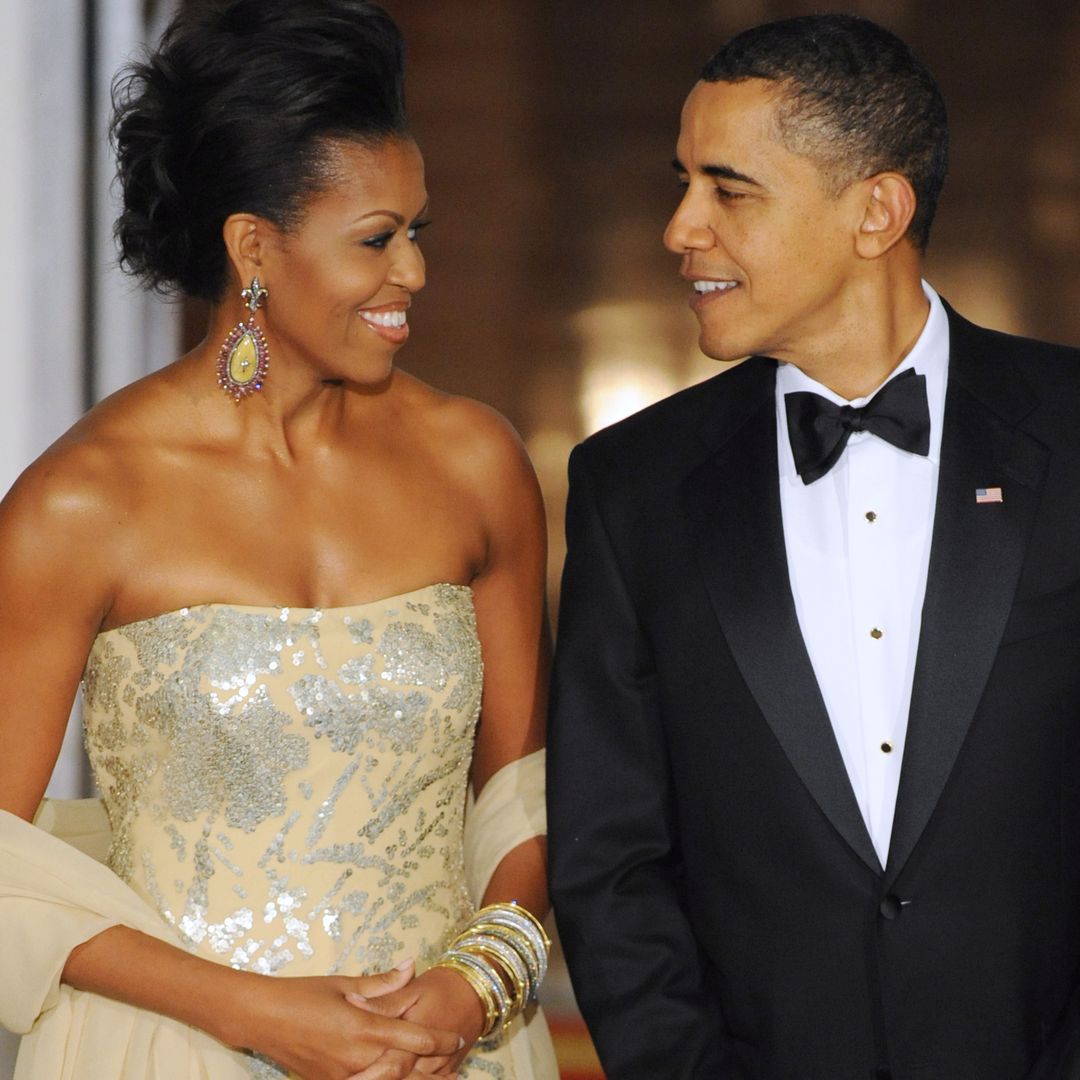 Michelle and Barack Obama's risqué wedding moment caught on camera