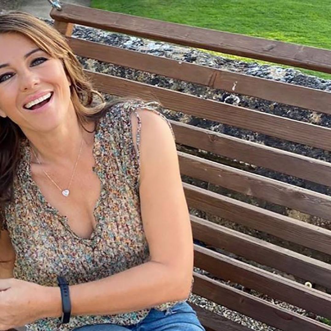 Elizabeth Hurley poses nearly naked in her garden and Jeremy Clarkson has the best reaction