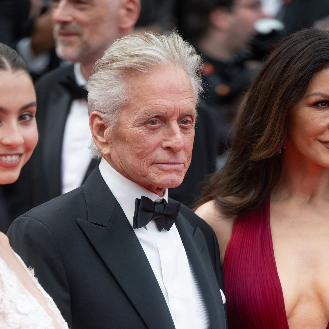 Michael Douglas, 78, graces the red carpet with stunning wife Catherine Zeta-Jones and lookalike daughter Carys