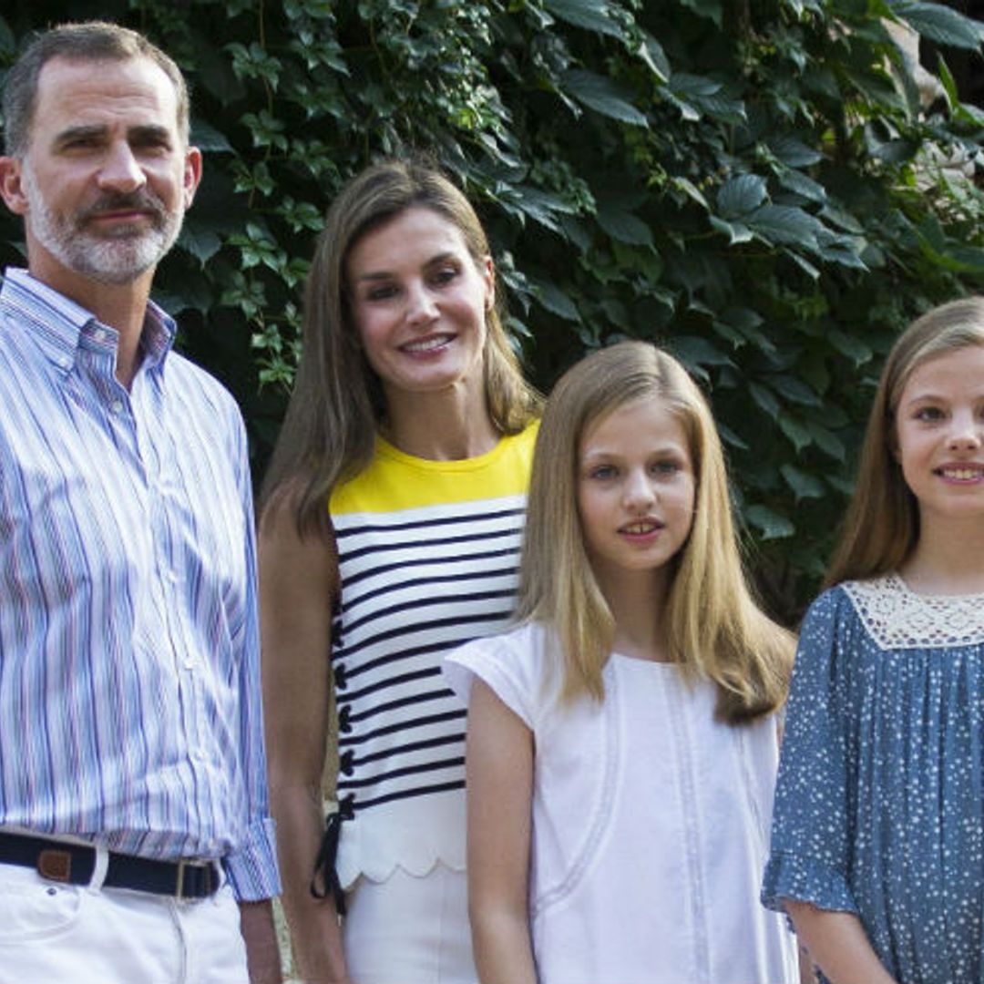 Queen Letizia looks chic in £45 striped top from Mango as she joins her family in Palma