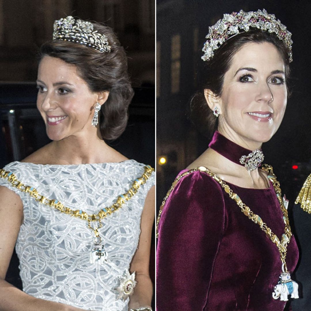 Danish Princesses Mary and Marie dazzle in diamond tiaras