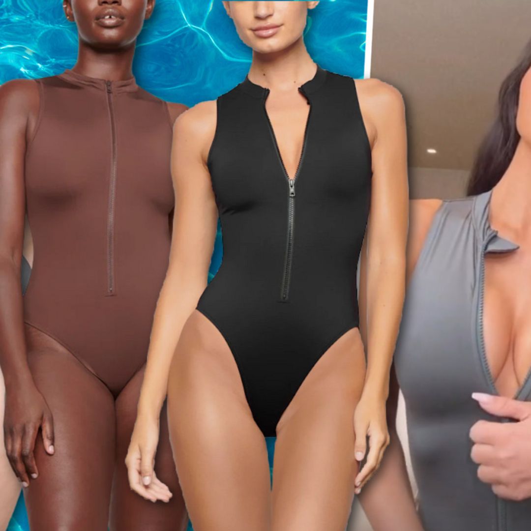 Kim Kardashian's universally-flattering Skims swimsuit is back in stock