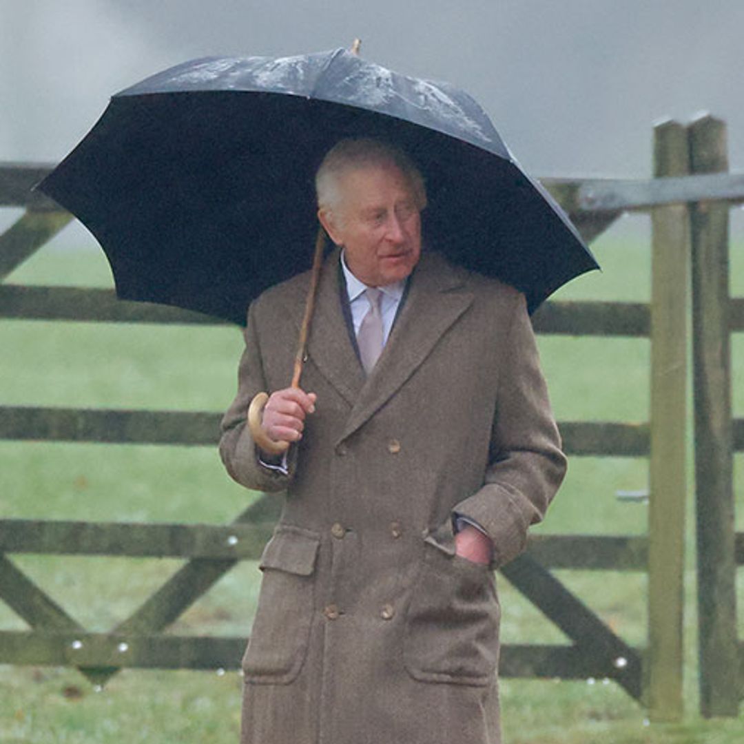 King Charles and Queen Camilla brave the rain for first joint outing of the year