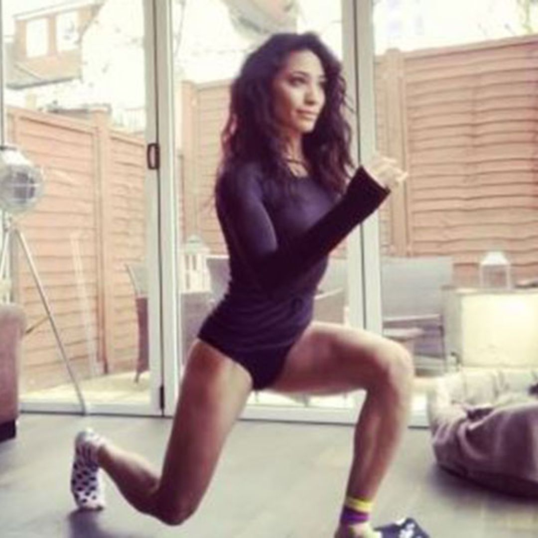 Karen Clifton shows off athletic figure in hilarious workout video with pet dog: watch