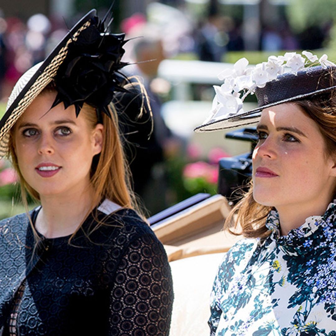 Princesses Beatrice and Eugenie are stunning in monochrome dresses at Royal Ascot Ladies' Day