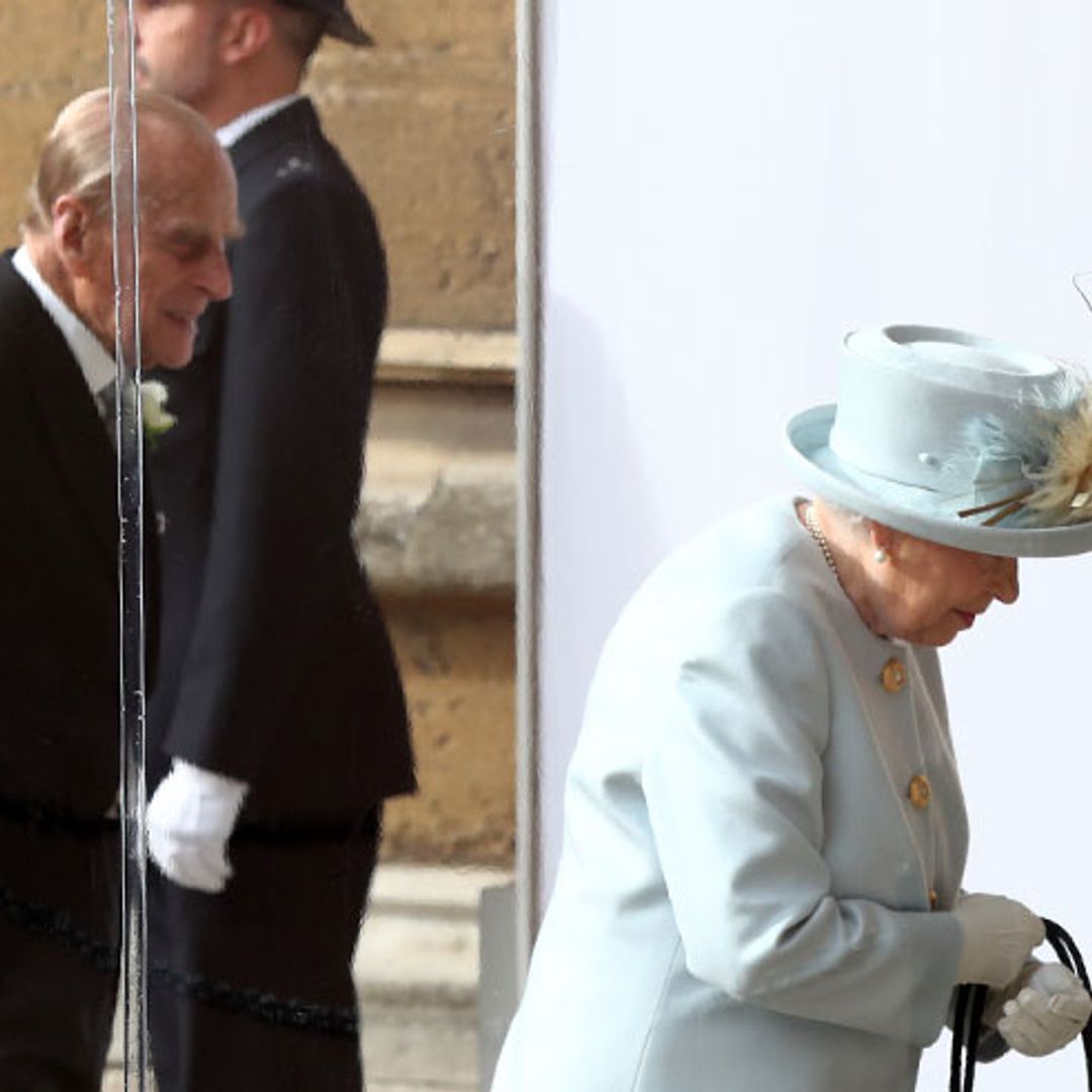 The Queen and Prince Philip are all smiles as granddaughter Eugenie marries - see the sweet pictures