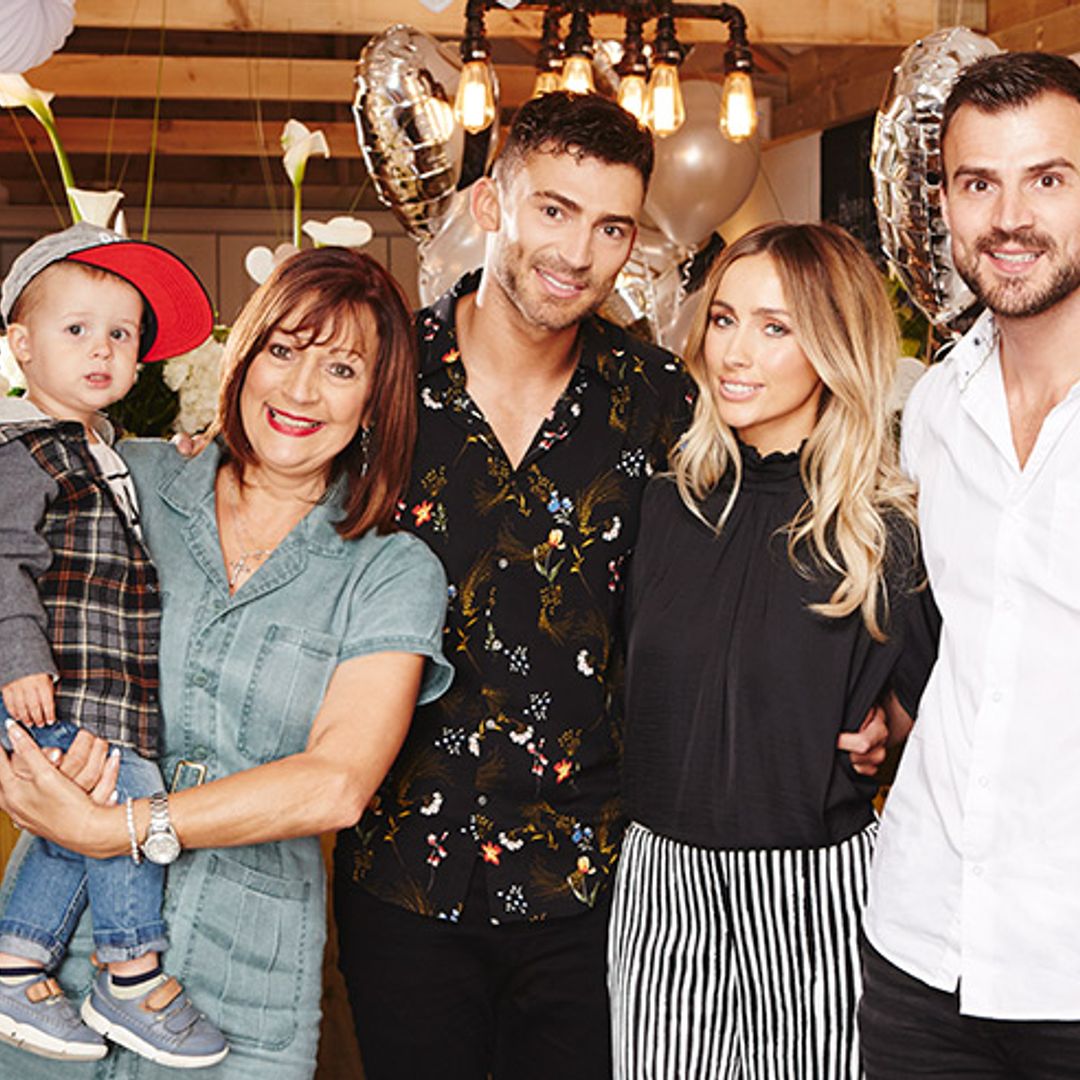 Jake Quickenden and Danielle Fogarty pose with family in new engagement photos