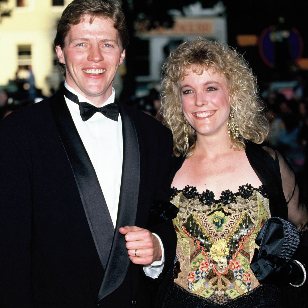 American actor Thomas F. Wilson and his wife Caroline Wilson in 1990 ca. in London, England