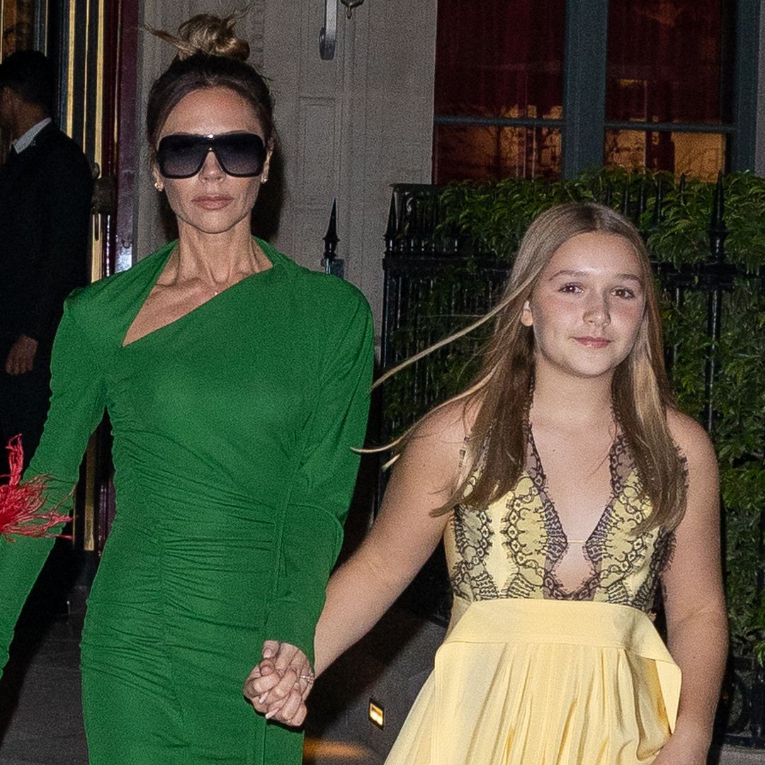 Harper Beckham and doting mum Victoria share mother-daughter moment in dazzling gowns