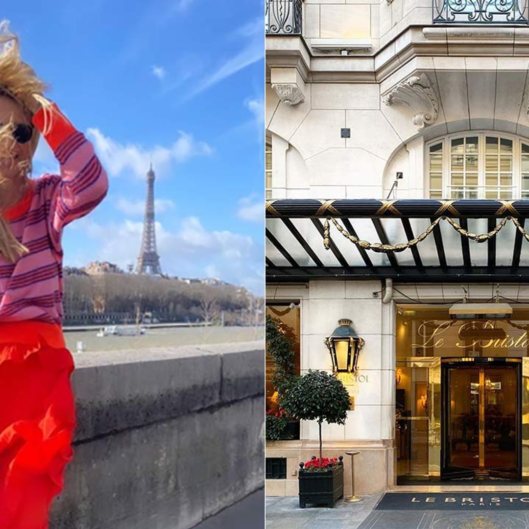 Vogue Williams' five-star hotel in Paris looks so luxurious - see the ornate wallpaper and gold lift