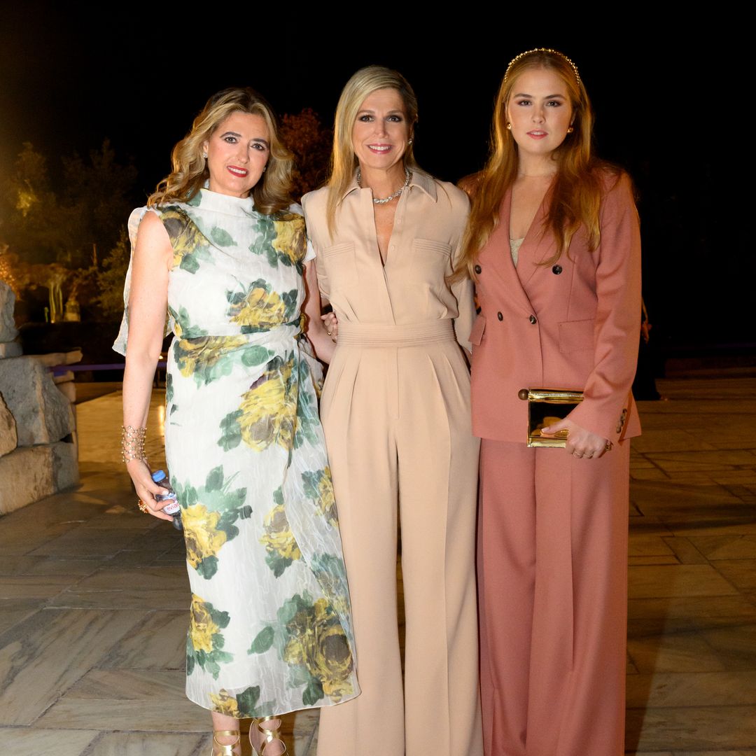 Greek royals enjoy glamorous evening with Queen Maxima and Princess Catharina-Amalia ahead of family wedding