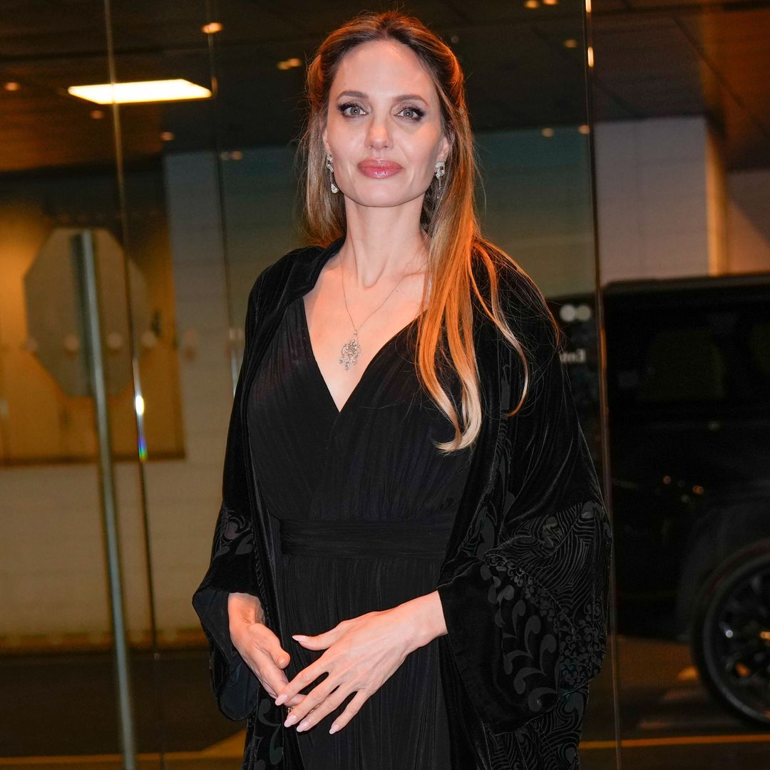 Angelina Jolie's ethereal dress and coat combo is peak winter chic