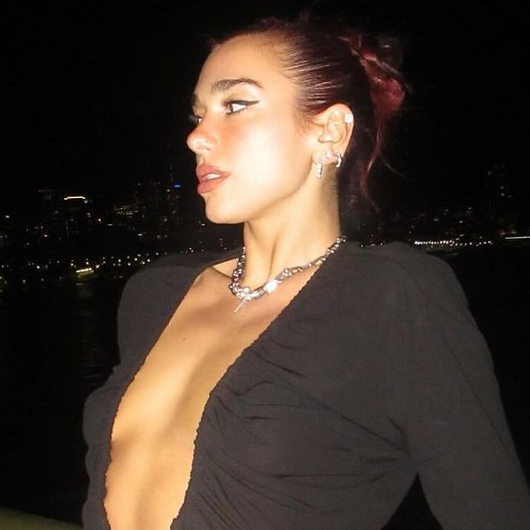 Dua Lipa's daring plunge top and £52,000 diamonds are a major party season mood