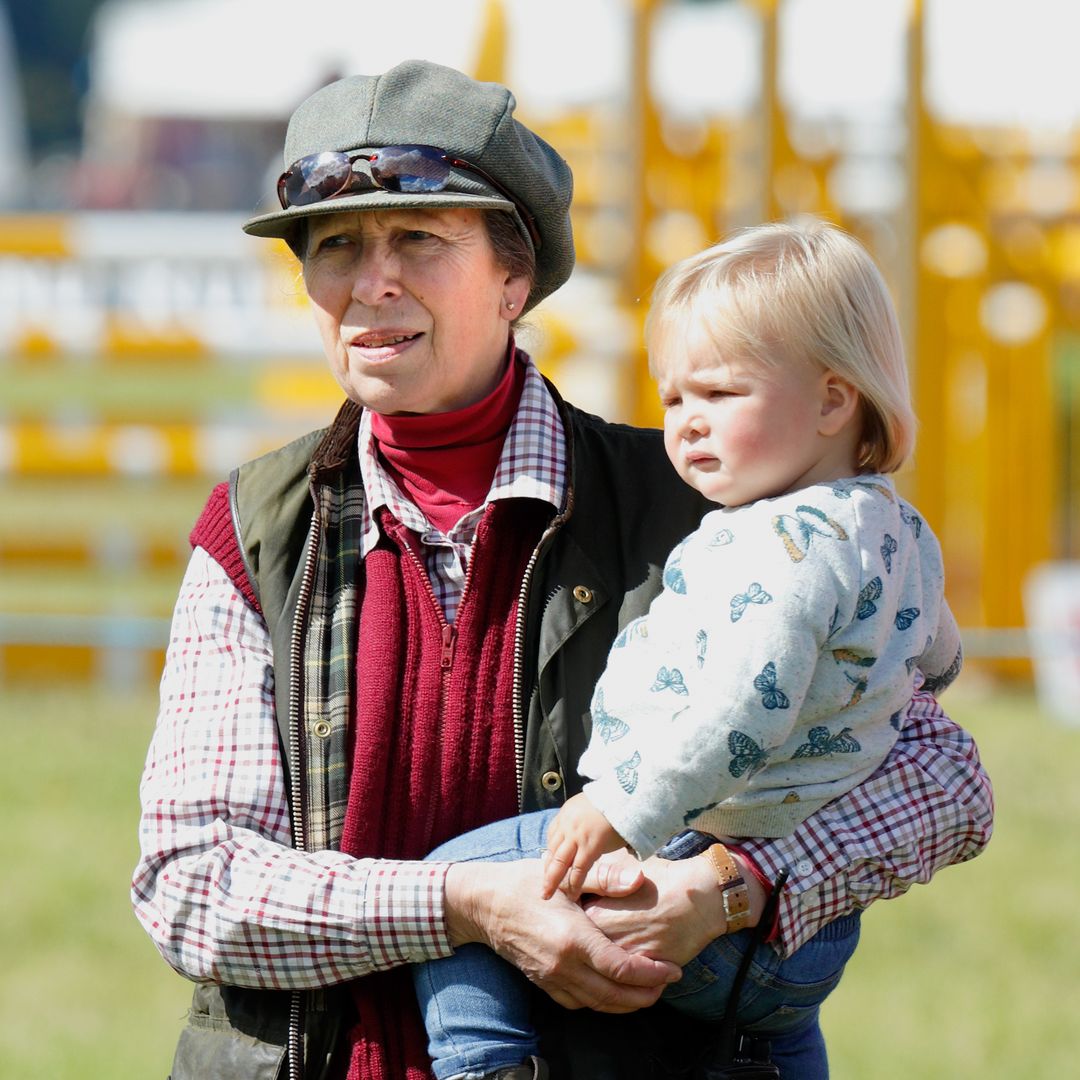 Princess Anne captured in rare off-duty moments at Gloucestershire home