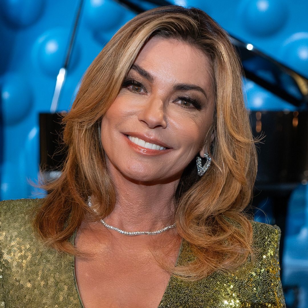 Shania Twain makes a statement in mini dress and crocs 