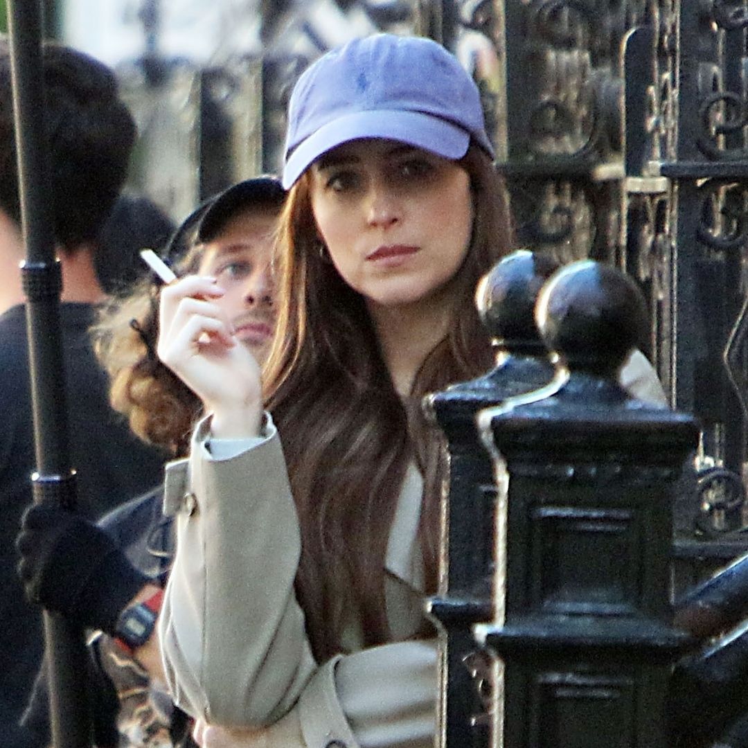 Dakota Johnson pictured filming in NY as she spends time apart from Chris Martin