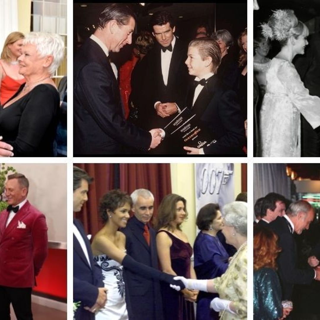 Look back at the royals with James Bond stars through the years
