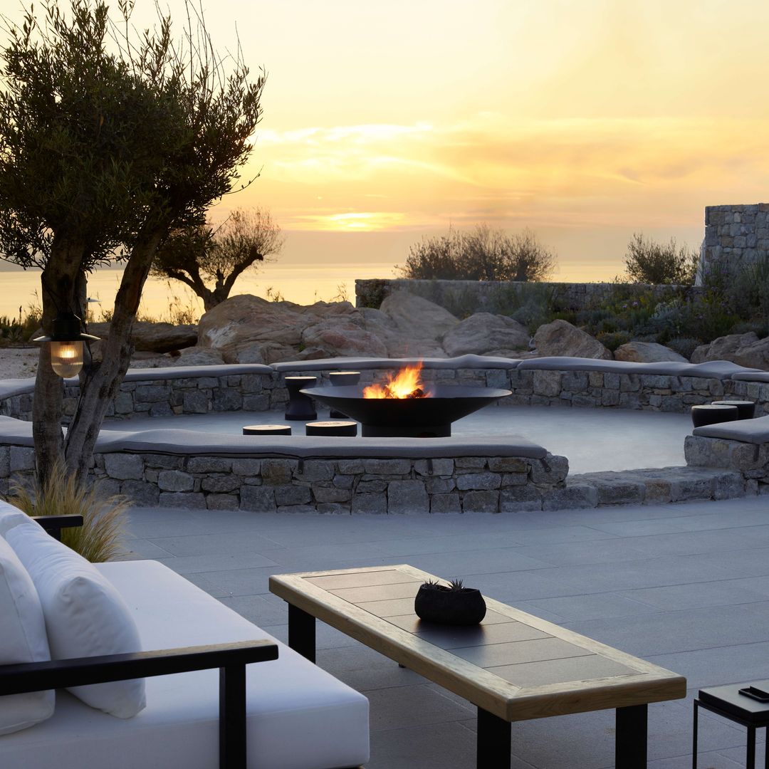 Kalesma Mykonos  fire pit and outdoor seating