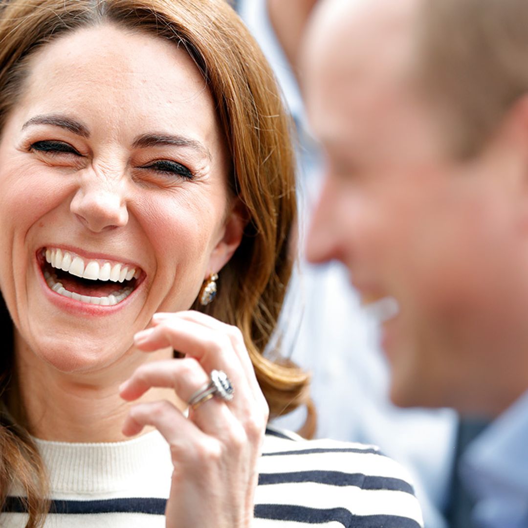 The Duchess of Cambridge sports £80 striped top & high street trousers at the Regatta