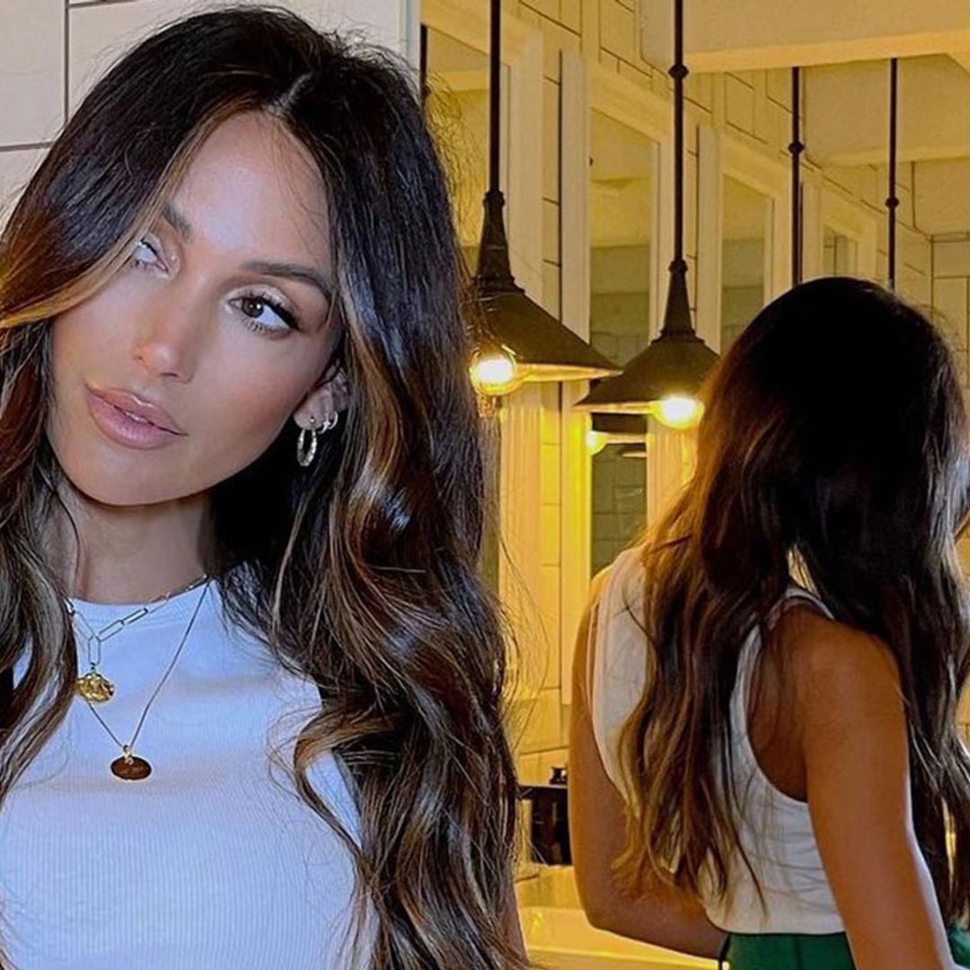 Michelle Keegan stuns in bold green jeans and white crop top – Mark Wright has the best reaction