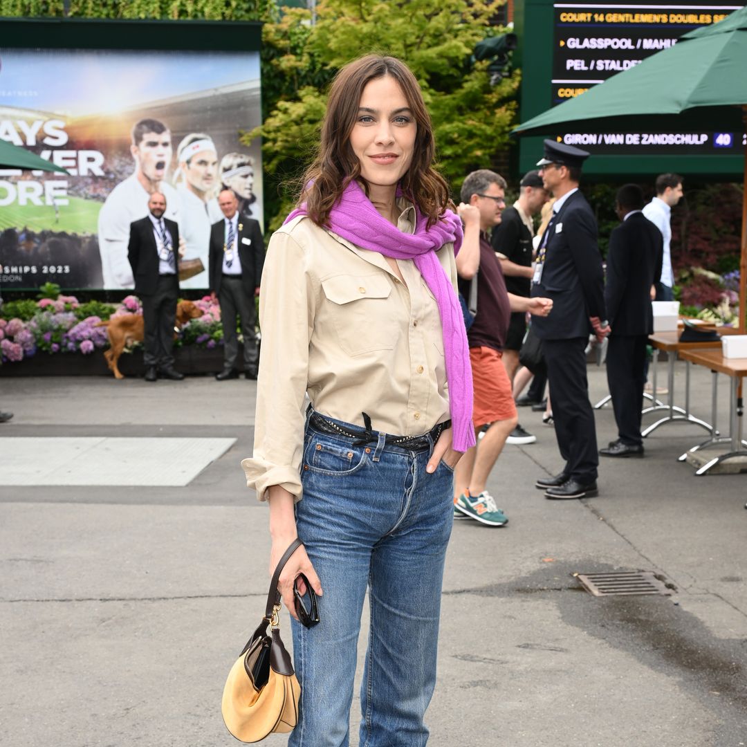 Alexa Chung is giving the 'Rich Tennis mom' aesthetic a spin