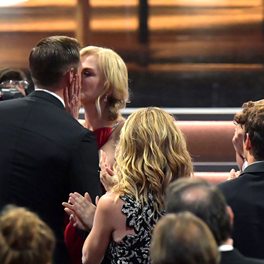 Nicole Kidman and Alexander Skarsgard share kiss at Emmys