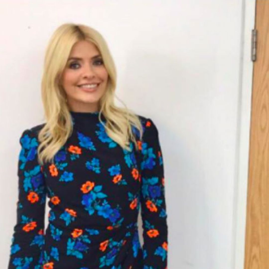 Holly Willoughby showcases her incredibly slender legs in £260 Maje mini dress