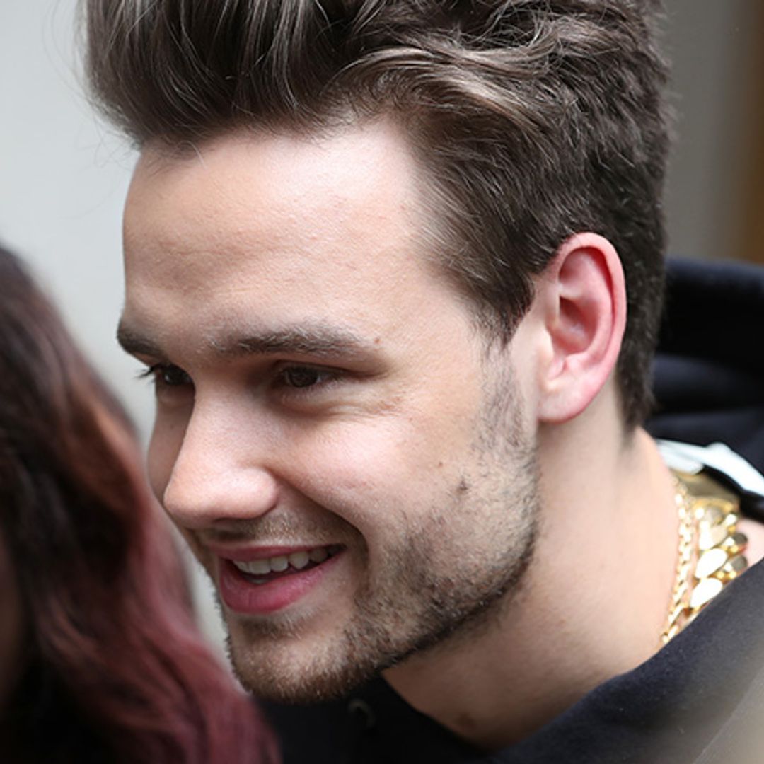 Liam Payne all smiles with fans after baby name revealed