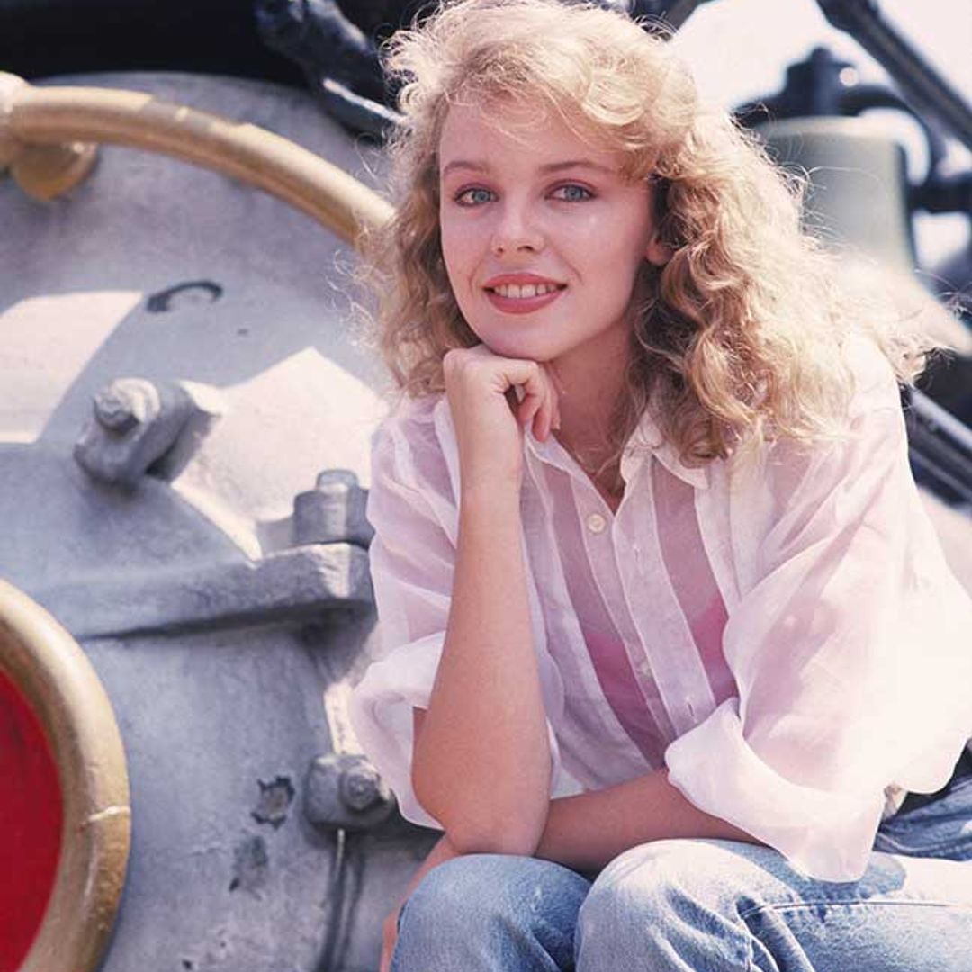 Kylie Minogue channels Charlene from Neighbours with blonde curls