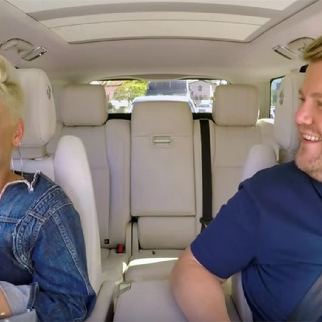 WATCH: Pink and James Corden harmonise on Carpool Karaoke