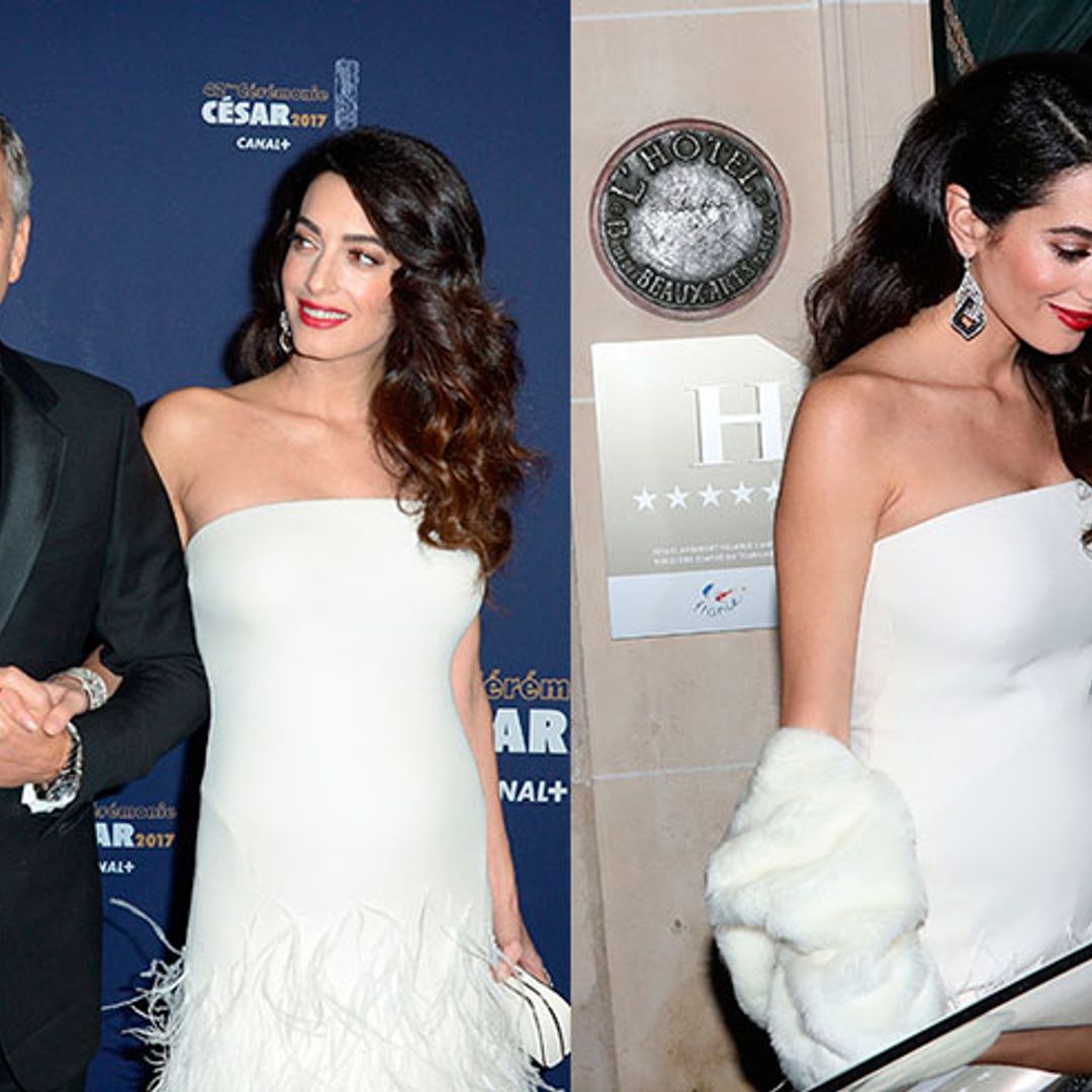 Amal Clooney makes first red carpet appearance since pregnancy news - see her bump!