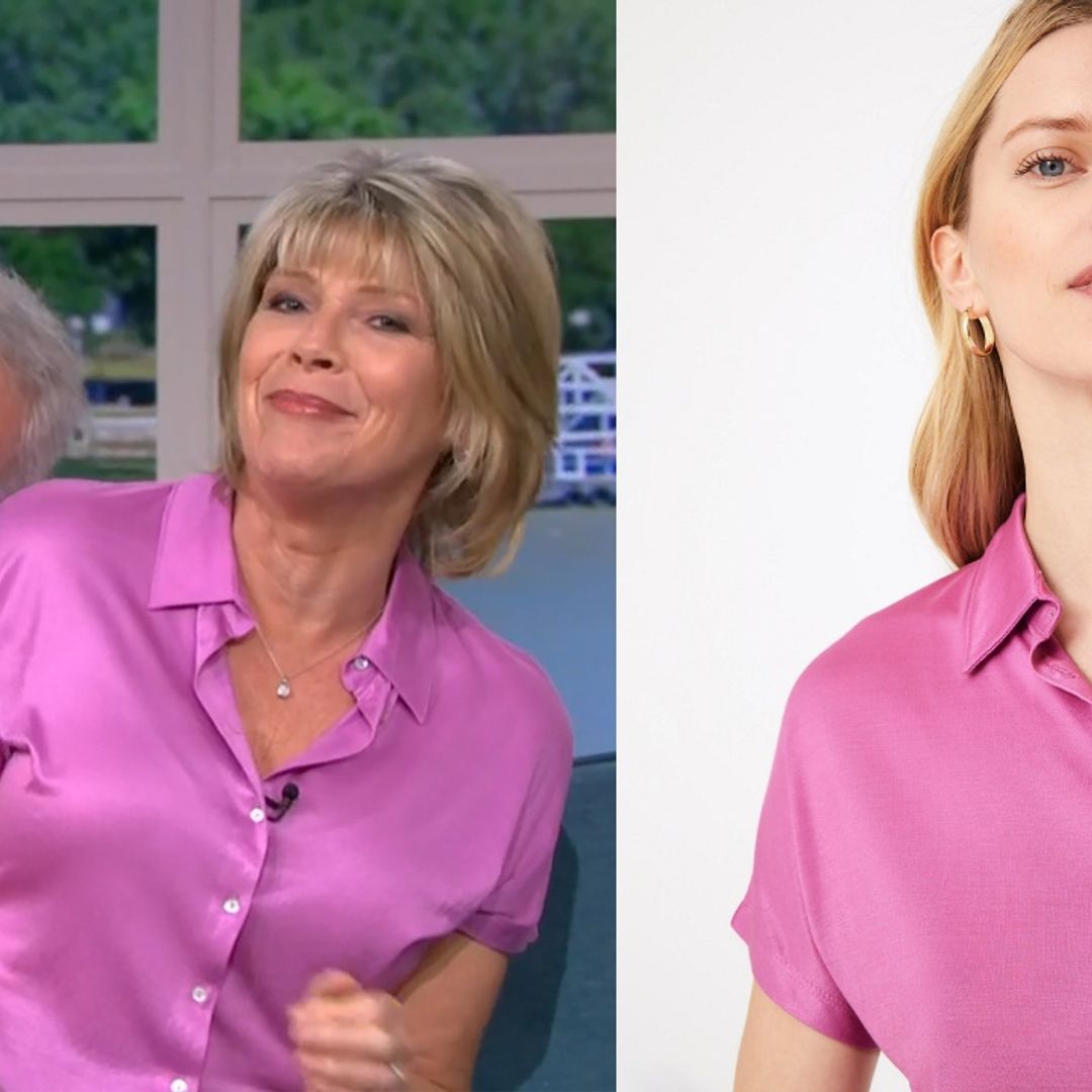 Ruth Langsford is SO pretty in pink in this M&S blouse – and it's £7 in the sale!