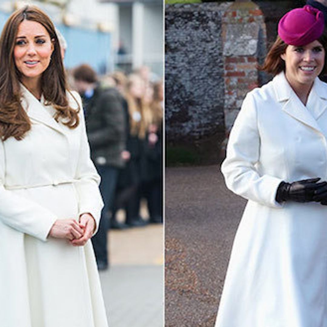 Kate Middleton wows (and paints) in winter white coat