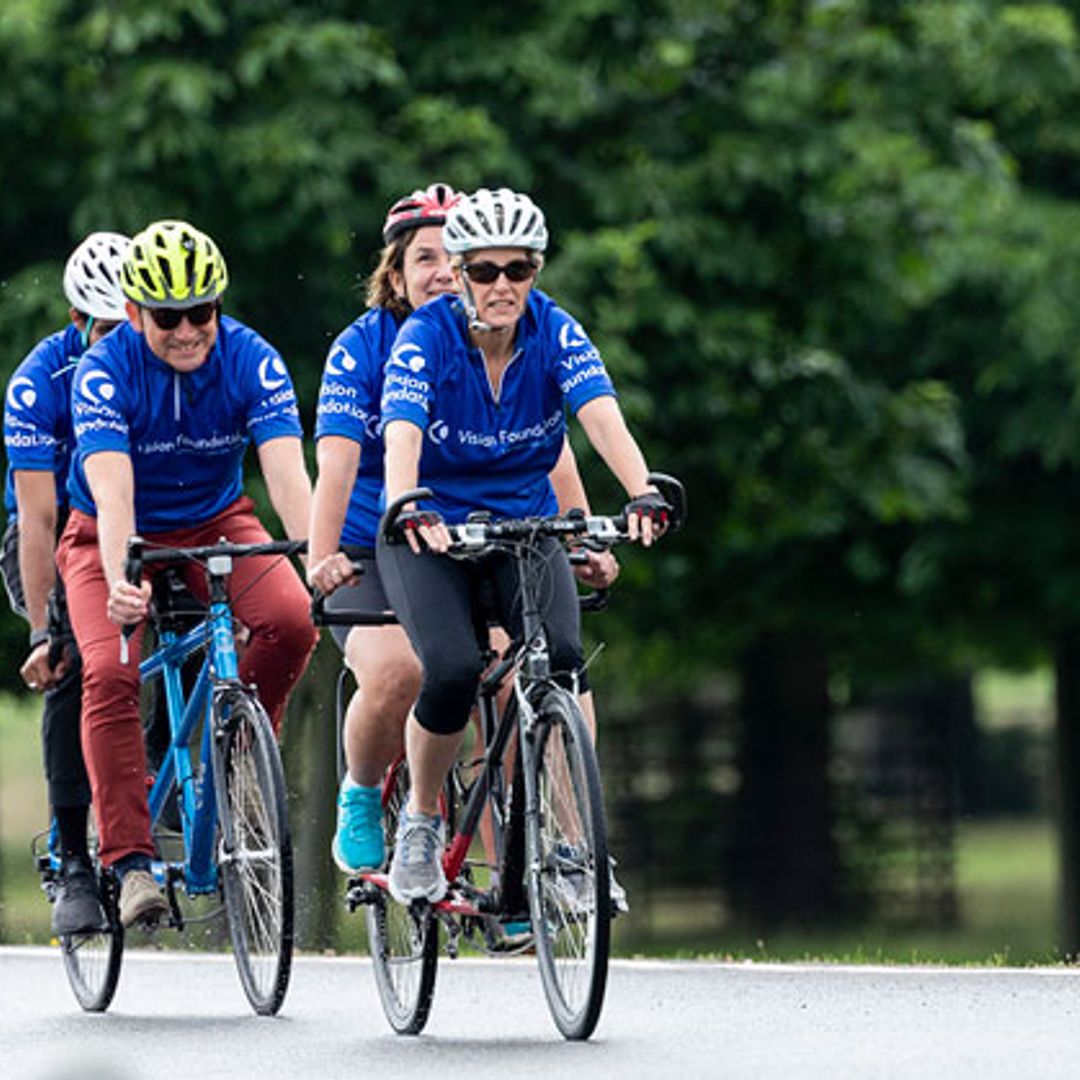 Lycra-clad Countess of Wessex takes part in London bike ride for charity - best photos