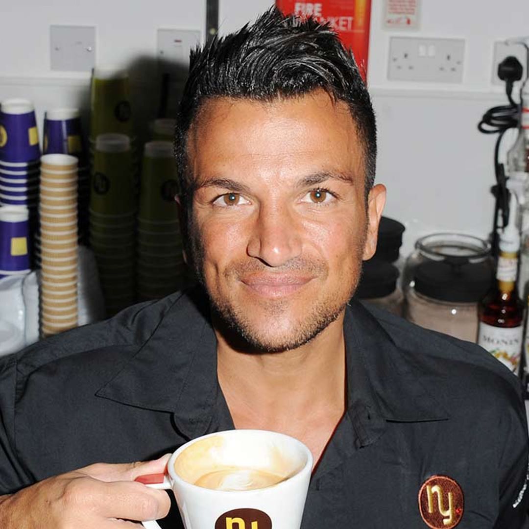 Peter Andre admits he spilt black coffee on the Queen's carpet at Buckingham Palace