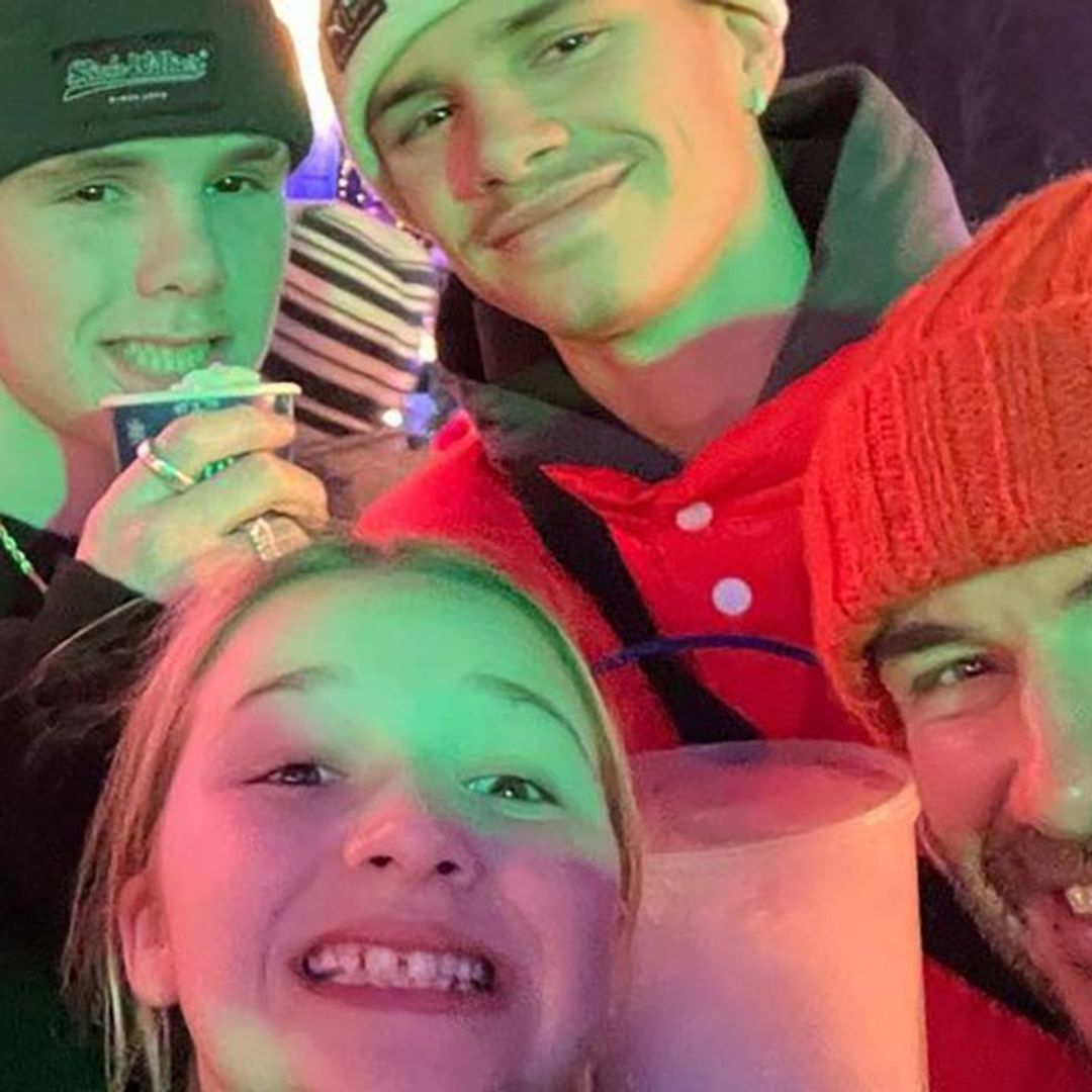David Beckham treats Harper, Cruz and Romeo to epic night out in London – see videos