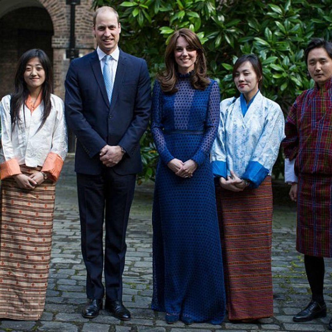 Kate Middleton stuns in Indian designer as she and Prince William welcome guests to Kensington Palace