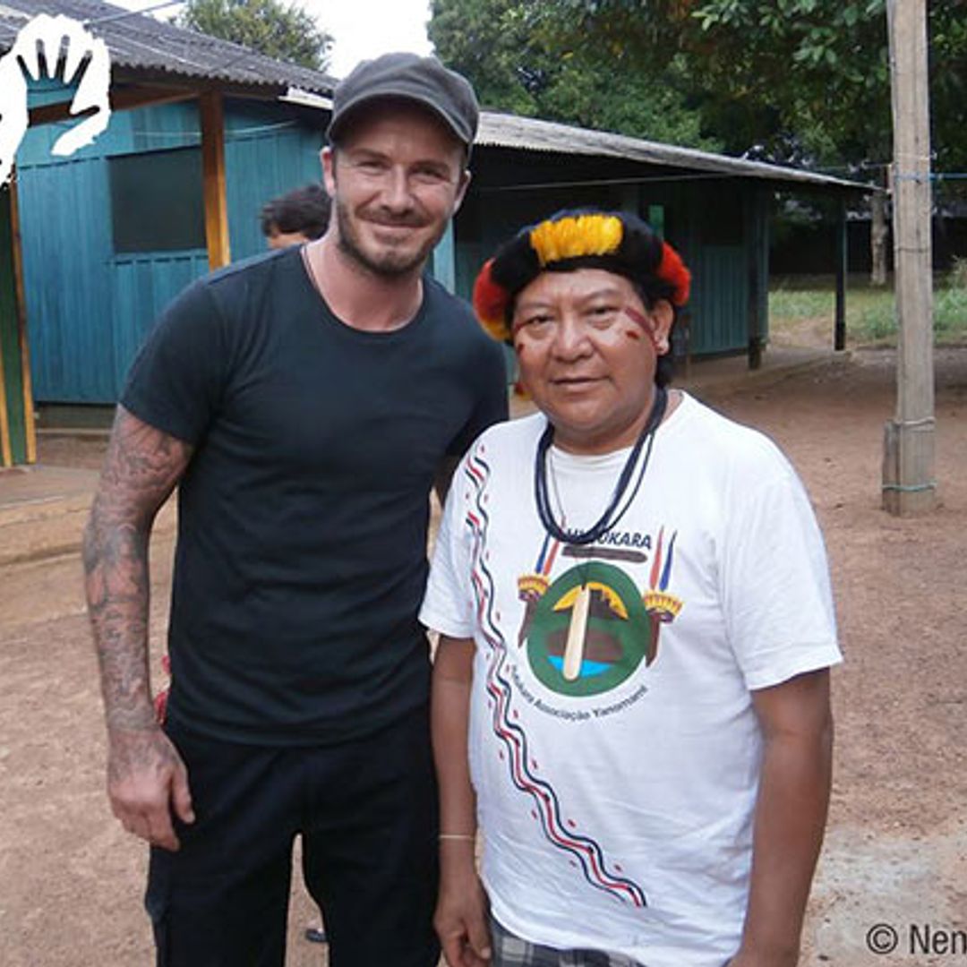 David Beckham unveils new hand tattoo at documentary launch