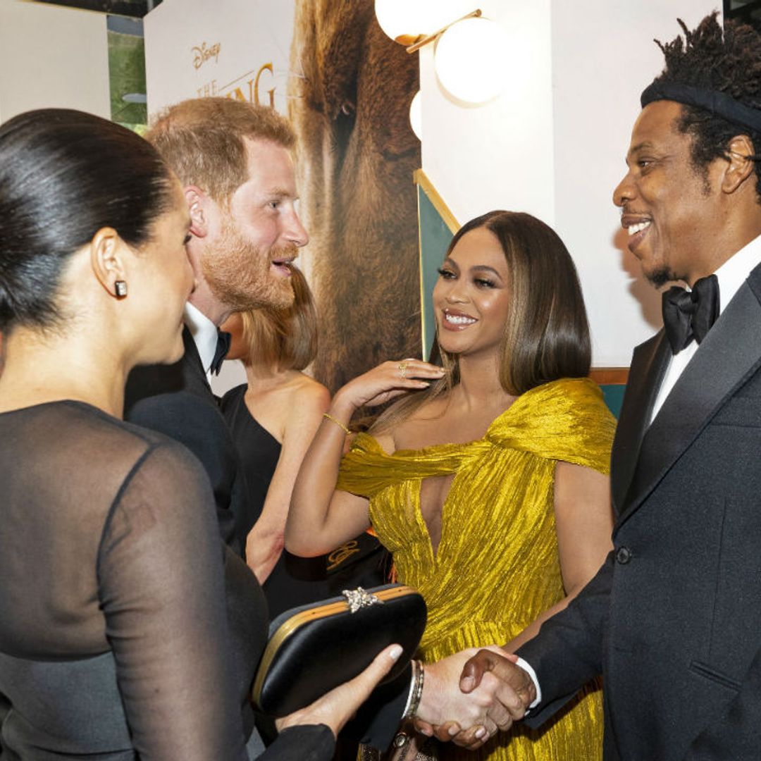 Meghan Markle and Prince Harry talk about parenthood with Beyoncé and Jay-Z at Lion King premiere
