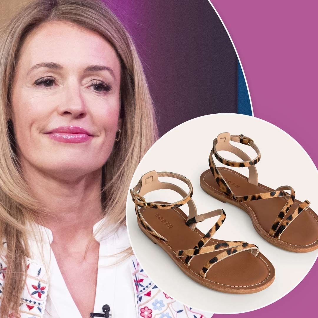 I've found Cat Deeley's strappy leopard print flat sandals and I clicked 'add to basket' immediately