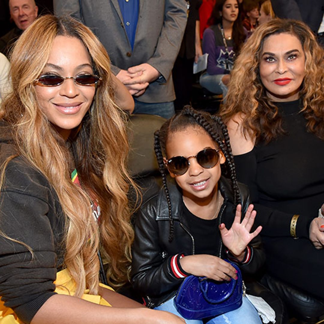 Blue Ivy joins mum Beyonce and grandma at basketball game