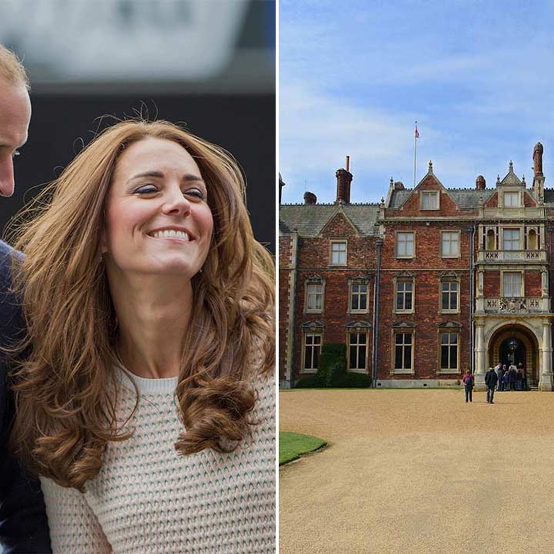 Prince William and Kate Middleton visit the Queen's home